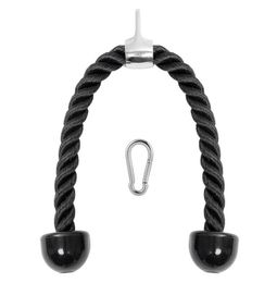 Corde triceps lourde 27 pouces de remise en forme du câble de fitness Machine enrobé en revue corde en nylon avec snap hook25081087324048
