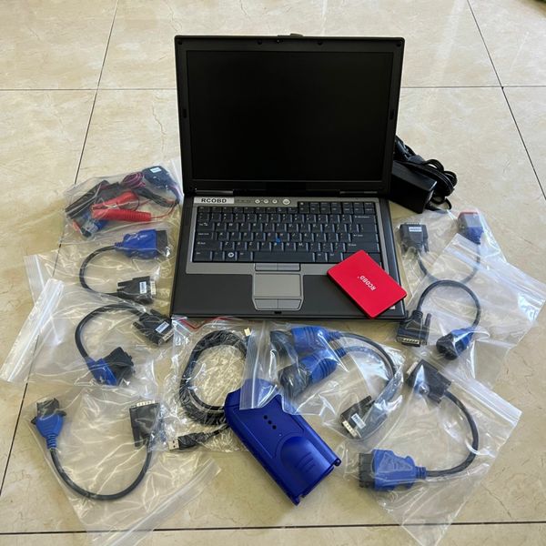 Scanner de diagnostic de camion robuste, lien usb nexi avec ordinateur portable d630 ram, câbles 4g, ensemble complet, prêt à l'emploi