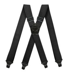 Zwaar werkzaamheden Suspenders voor mannen 38 cm breed Xback met 4 plastic grijper HEMPEN Sluitbare elastische broekbeugelbeugels BraceSblack 22053399231