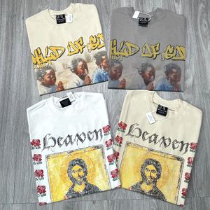 T-shirt en tissu lourd hommes femmes de haute qualité lavé en vieux coton T-shirt hauts t-shirts
