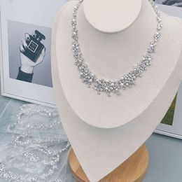 Industrie lourde Nébule brisée Collier de perle incrusté en diamant Full Luxury et collier multi-couches de haute qualité