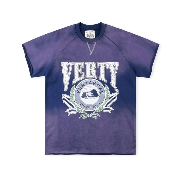 Heavy Made USA Style Hommes Designer Tee Lavé Vintage Université Imprimer Terry Épais T-shirt Summer Street Skateboard T-shirt à manches courtes 24ss 0308