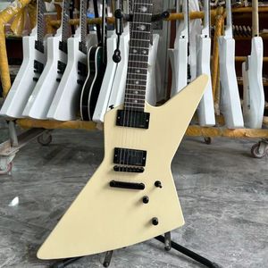 Heavy Metal James Hetfield Signature Guitar Cream White Explorer Relic Electric Guitars Eet Fuk Incru