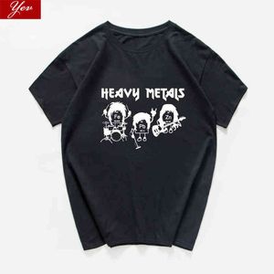 Camiseta de metales pesados para hombre, ropa informal de moda, hip hop, química, tabla periódica, Rock Roll, música, física, biología, camiseta punk para hombre G1222