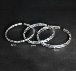 Solide lourd 999 Pure Silver Ed Bangles Mens Sterling Silver Bracelet Vintage Punk Rock Style brassard Man Man manchette G091687554754253413