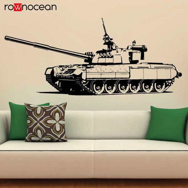 Heavy Tank Wall Vinyl Decal Military Stickers Army Interior Housewares Design Boys Bedroom Home Decor Teen Room Murals 3450 210705