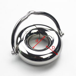 Poids lourd Ball Stretcher En Acier Inoxydable Testicule Scrotum Pendentif Dispositif De Chasteté Masculine Cock Rings Sexy Pendentifs Sex Toys pour Hommes BB2-251