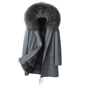 Manteaux d'hiver lourds pour femmes, vestes en fourrure de renard, grande taille, Parka, manteau épais et chaud, coupe-vent, hauts de neige