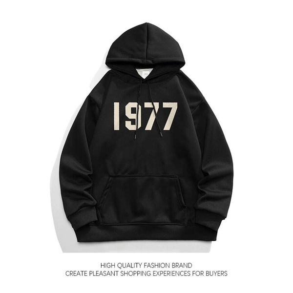 Poids lourd 1977 Sweat-shirt imprimé hommes Femmes Automne Hipt Hip Hop Hoody Plume minimaliste Mindicaliste Kangourou Pocket Veste