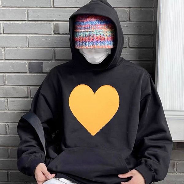 Sweat à capuche en coton épais pour hommes, surdimensionné, Logo personnalisé imprimé, sweat-shirt polaire à épaules tombantes pour hommes