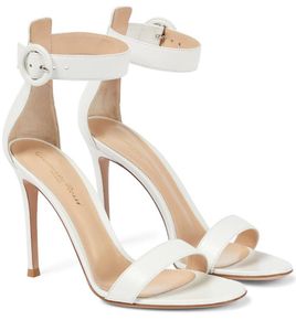 Talon Portofino sandales femmes gianvitos rossi chaussures habillées étroites sandale aiguille en cuir