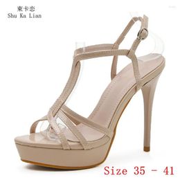 Heel Women 12 High CM Gladiator Woman Super Shoes Sandalen Hakken platformpompen Party Maat 35 - 41 855 S 341 3 S