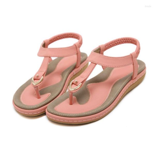 Sandalias de tacón para mujer, chanclas informales planas de verano, zapatos individuales para mujer, zapatilla de suela suave 38, 2023