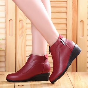 Hakken laarzen 425 sneeuw winter vrouwen warme wig bont casual zip damesschoenen botas mujer 230923's 682