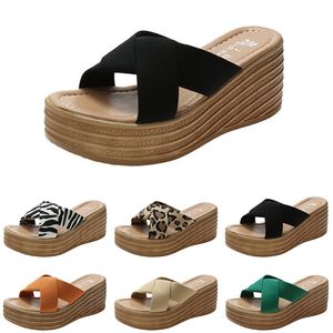 Hakken mode slippers sandalen hoge vrouwen schoenen gai zomer platform sneakers triple wit zwart bruin groene kleur5 717 758