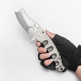 Heeter Knifeworks Vouwingsmes Man van War Heavy Limited Custom Version Strong S35VN Blade TC4 Titanium handvat Outdoor apparatuur Tactische gereedschappen Pocket EDC