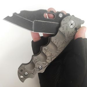 Heer Knifeworks Man of War zware vouwmes Multiground S35VN Blade Titanium Handvat Custom Outdoor Messen Camping Jacht Tactische Tools Pocket EDC