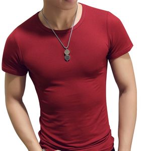 HEFLASHOR marque T-shirt hommes été décontracté à manches courtes O cou vêtements de travail t-shirts hommes mode solide Fitness mince coton T-shirt