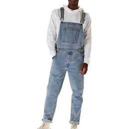 HEFLASHOR Mannen Casual Jeans Denim Strap Jean Jumpsuit Loszittende Mouwloze Casual Feminino Overalls Tuinbroek Speelpakje 2020 CX2262B