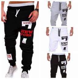 HEFLASHOR hommes pantalons de survêtement Joggers pantalon mâle décontracté coton hanche lettre imprimer pantalon survêtement Streetwear Fitness Pants281V