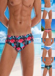 Hlashor Summer Men Briefs sexy estampados de moda Natación de la playa Natilla del tronco impermeable traje de baño Zwembroek Heren8326405