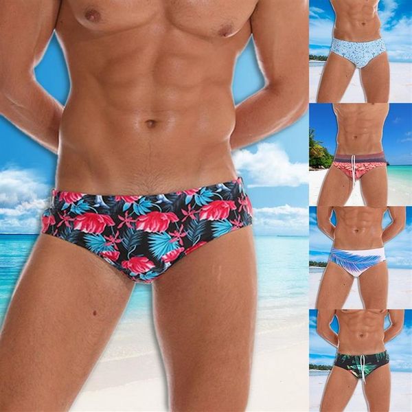 HEFLASHOR, calzoncillos sexis de verano para hombre, estampados de moda, playa, piscina, bañador impermeable, traje de baño Zwembroek Heren309s