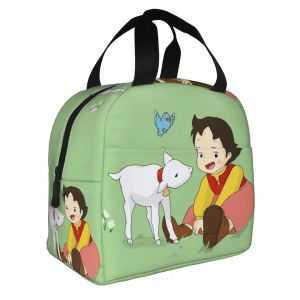 Heidi et Litle Goat Thermal Isulater Lunchs Sacs Femmes Toche à déjeuner Resiest For Kids School Children Storage Food Bento Box