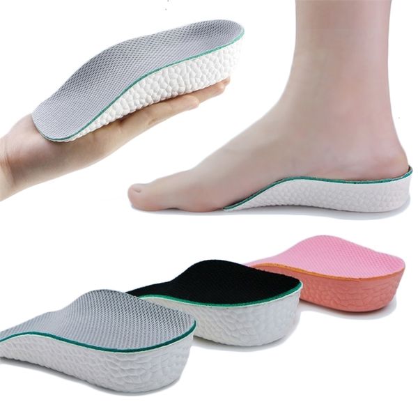 Semelles d'augmentation de hauteur pour hommes femmes chaussures pieds plats soutien de la voûte plantaire semelles orthopédiques baskets talon ascenseur coussinets de chaussures en mousse à mémoire 220713