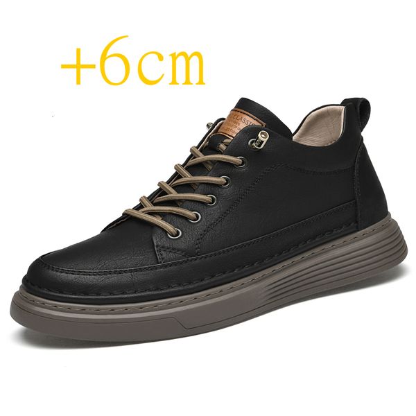 Hauteur augmentant chaussures authentiques chaussures d'aspiration en cuir authentiques chaussures d'ascenseur augmentation chaussures Chaussures hommes hauteur augmentation de semelle intérieure 6cm pour hommes baskets Sport Chaussures 230811