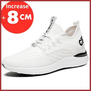 Hoogte toenemende schoenen sneakers man lift schoenen hoogte verhoog schoenen voor mannen inlegzolen 8 cm sportverhoogte schoenen hoge schoenen 230811