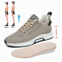 Hauteur augmentant chaussures YEINSHAARS ascenseur hommes baskets ening augmenter semelles 6 CM homme vie quotidienne chaussure 221027