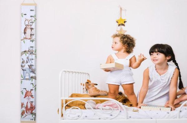 Medida de altura Regla para niños Patinas de pared colgantes de madera de madera Tabla de crecimiento para niños Decoración de la pared de la pared del dormitorio S19444316