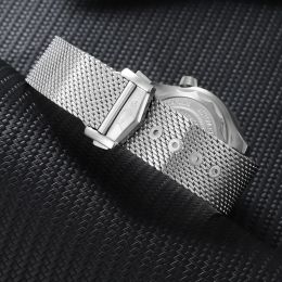 Heimdallr Sea Ghost Watch V2 NTTD Titanium NH35 Automatique mécanique C3 Bracelet en filet Crystal Men