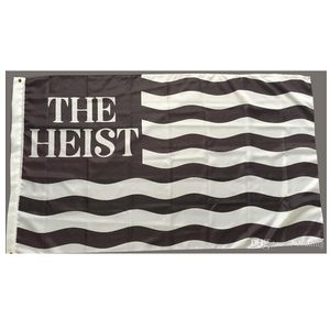 Heist Stripe 3x5ft Drapeaux 100D Polyester Bannières Extérieures Couleur Vive De Haute Qualité Avec Deux Œillets En Laiton