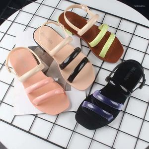 Helisha Bottom Sandals plat Summer Femme pour femmes extérieures Chaussures de plage décontractées Filles adultes non-s 53