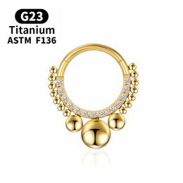Helix Piercing Cartilage cerceau nez anneau titane Septum industriels Zircon Goth Tragus corps Clicker boucles d'oreilles bijoux