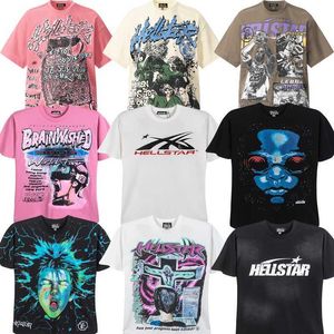 Hell Hell Star Star European and American High Street Ins super chaud Hip Hop Personnalisé Fun Retro Old T-shirt à manches courtes imprimées