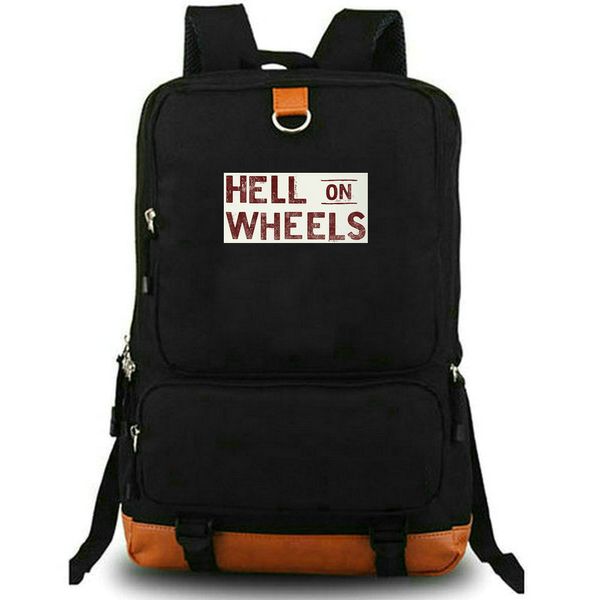 Hell on Wheels Backpack Colm Medeey Daypack Teleplay Bag de la escuela Rucksack Sacksack Leisure Schoolbag Day Pack