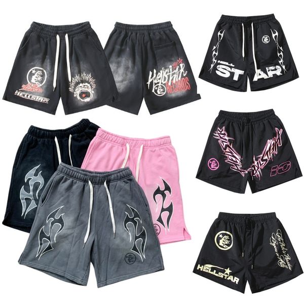 Pantalones cortos de diseñador Hell Star, chándal para hombres, pantalones cortos sueltos de lujo para mujeres, pantalones cortos informales de alta calidad retro hip hop street, cintura elástica, pantalones cortos Hellstar, ropa de equipo diario