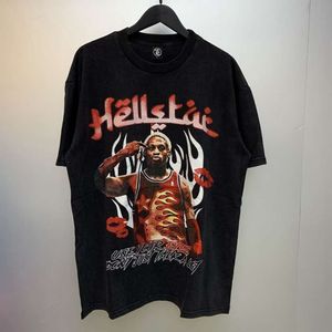 Hell Star Shirt Designer T-shirt heren Hell Star T-shirt dames t-shirt Retro Hell Star Short Watermark knap t-shirt t 357