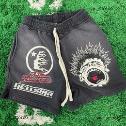 Hellstar Shorts hommes Shorts 2023ss hellstar pantalon comme le ciel Hellstars hommes femmes qualité cordon surdimensionné culottes 9443