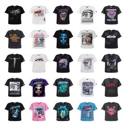Hellstar Summer Mens Designer T-shirt Vêtements de luxe Hip Hop Street Vêtements Haut en coton à manches courtes T-shirt femme Créateurs féminins