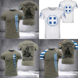 T-shirts Hellast-Shirt pour ligne géométrique drapeau de la Grèce Emblem imprimé grand t-shirt pour hommes décontractés.