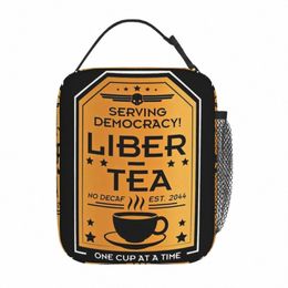 Helldivers 2 Liber Tea Merch Sac à lunch isolé pour une tasse extérieure de Liber-Tea Food Box Portable Refroidisseur thermique Bento Box O8hu #