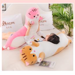 Hola gato juguete 50/70/90/110/130cm lindo suave gato almohada pelliza peluche oficina de juguetes para almohada de la almohada del hogar decoración del cojín de la muñeca para la muñeca del niño lindo gato juguete suave