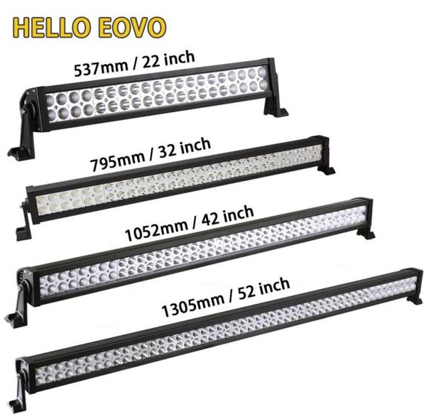 HELLO EOVO 22 32 42 52 pulgadas Barra de luz LED Barra de luz de trabajo para conducir coches todoterreno Tractor camión 4x4 SUV ATV 12V 24V9196007