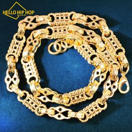 Bonjour Hip-Hop Gold Color Collier pour hommes 10 mm 18k plaqué Copper Cuban Link Fashion Hip Hop Bijoux Punk pour cadeau