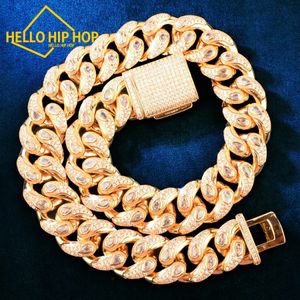 Hello HipHop 20mm heren Miami Cubaanse ketting goud HipHop Link Ice Out Zirkoon koperen charme mode choke ring sieraden cadeau