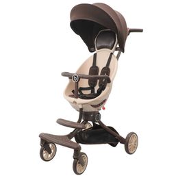 Hello V18, artefacto para caminar medio tumbado, vista alta, un botón, recuperación de carrito de bebé con cuatro ruedas