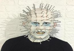 Hellraiser Pinhead Horror Masker Partij Carnaval Mascara's Head Nail Man Film Cosplay Masker Halloween Latex Enge Maskers Spoof Props 228926768